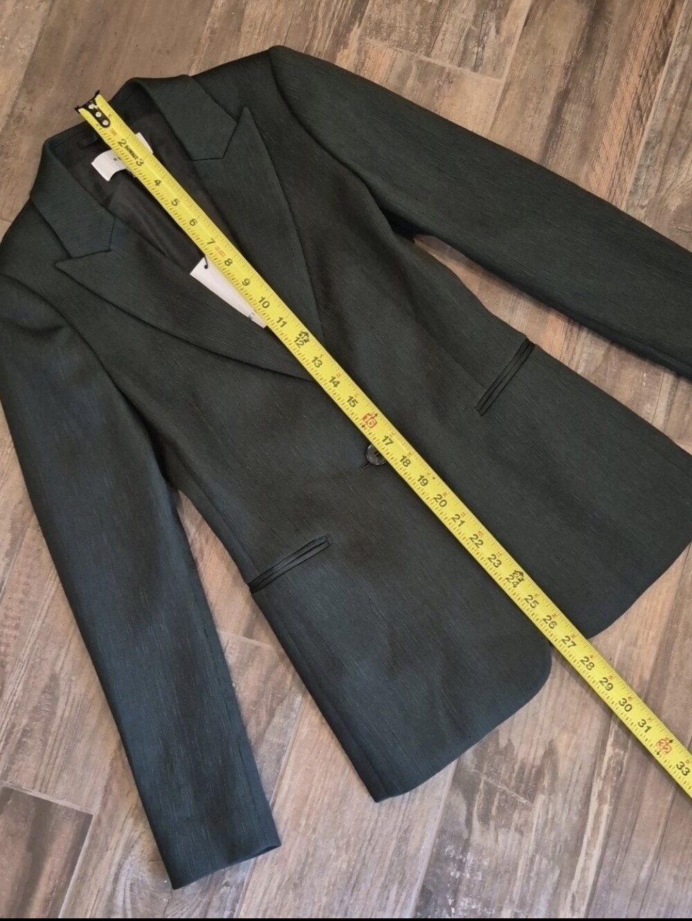 0/2 Reiss Neya Textured Tailored Fully Lined Blazer, Petrol Blue Hunter Green - Picture 8 of 14